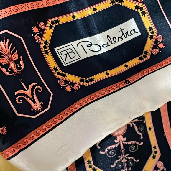 Renato Balestra Silk Scarf with Ornate Design - Picture 1 of 16